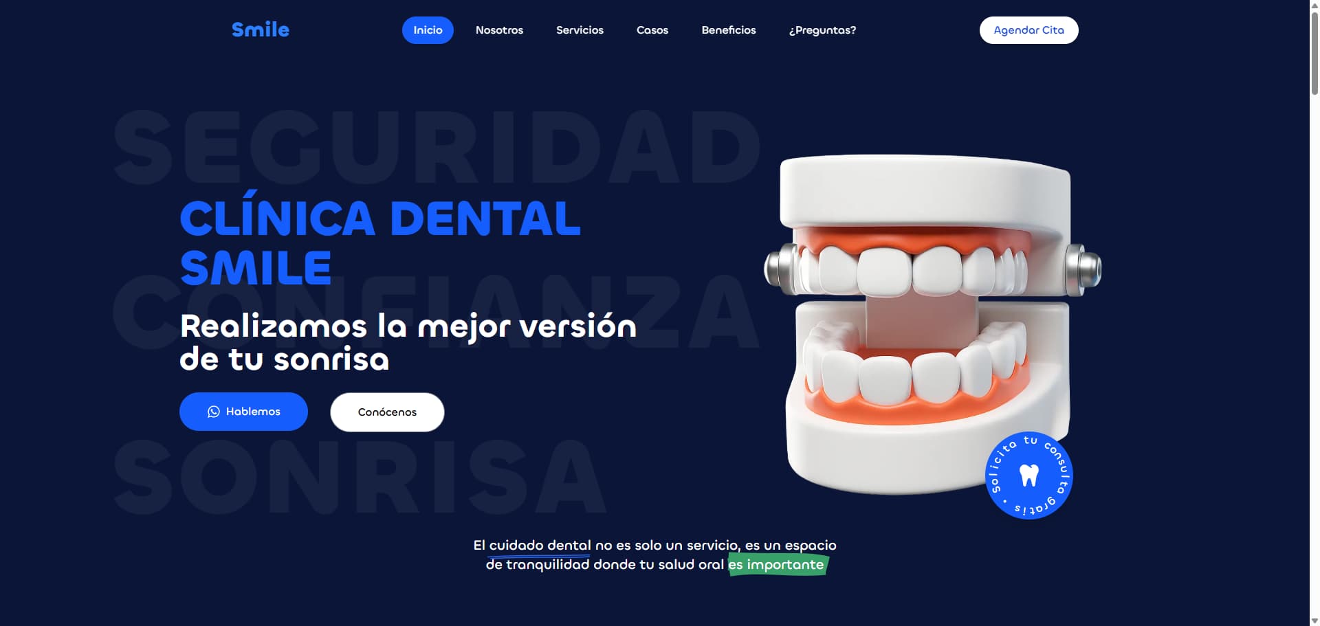 Smile Dental - Web Profesional de una Página