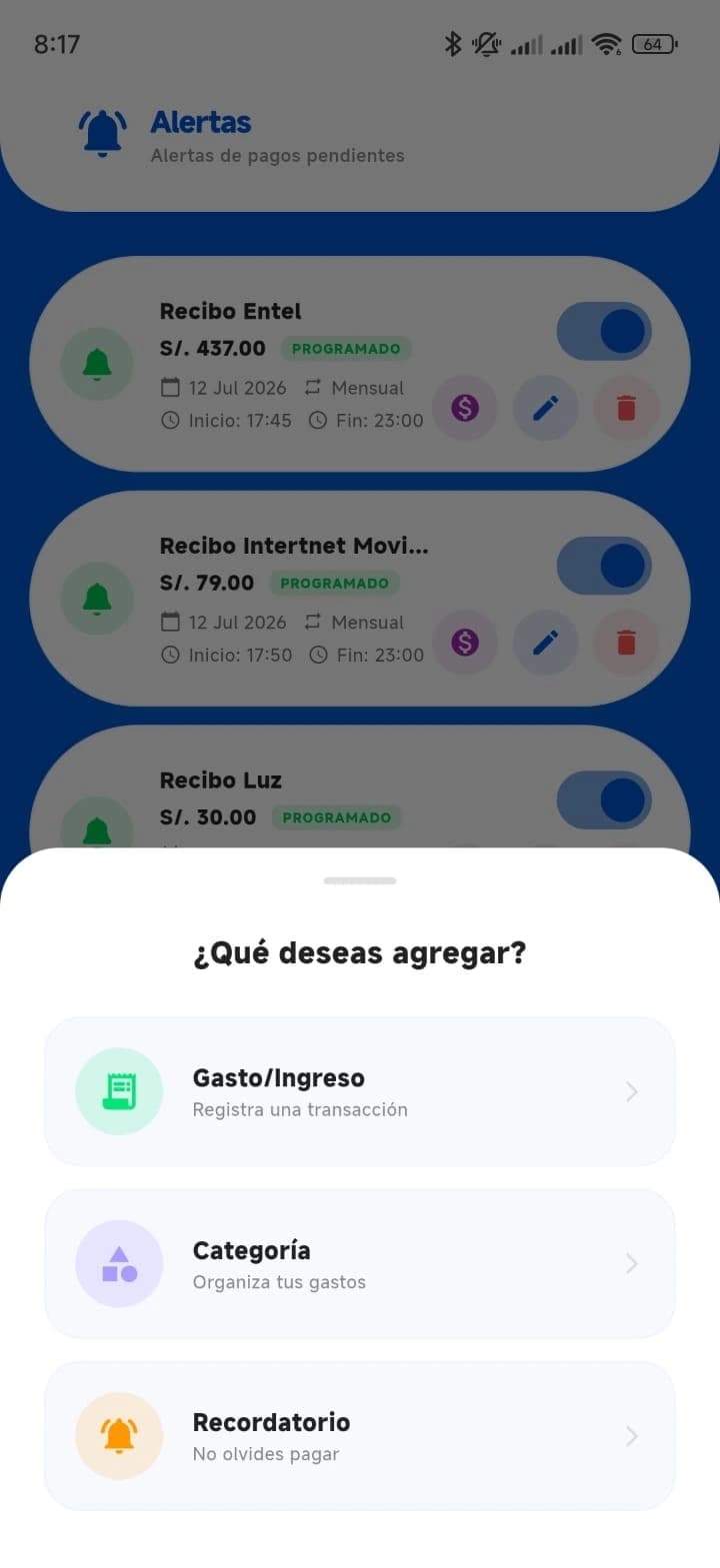 App movil de gestión de gastos - Proyecto de desarrollo web por Nexbloq